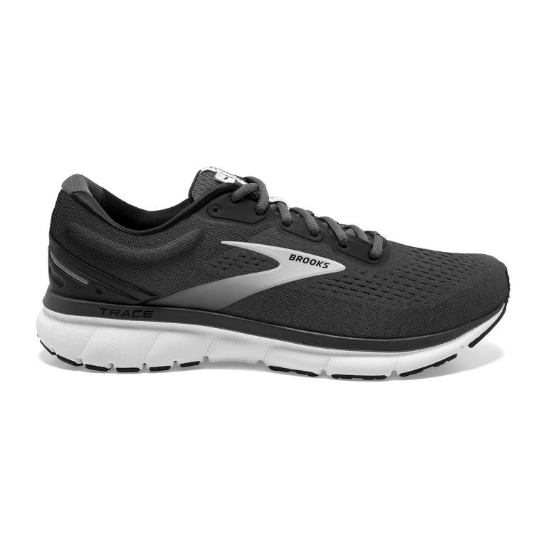 Brooks Trace Adaptive Road Running Shoes - Men's - Black/Blackened Pearl/Grey (13564-RQKO)